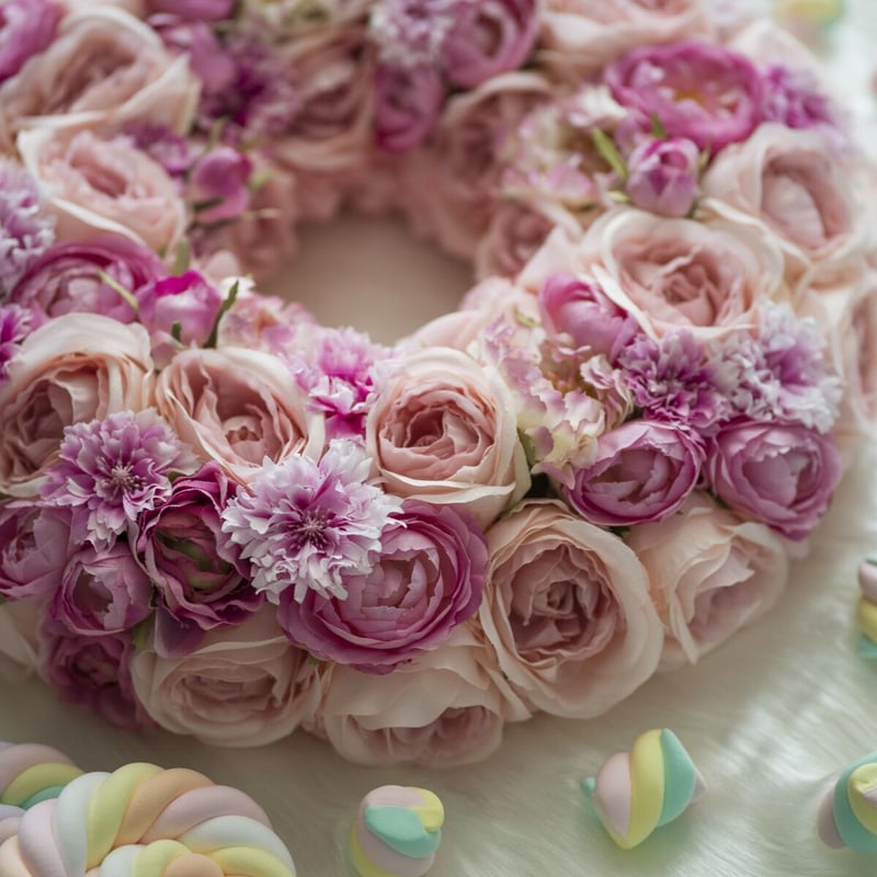 フラワー・リース ka キャンディーカラーのフラワーリース(35cm) | 【公式】Michika Flower