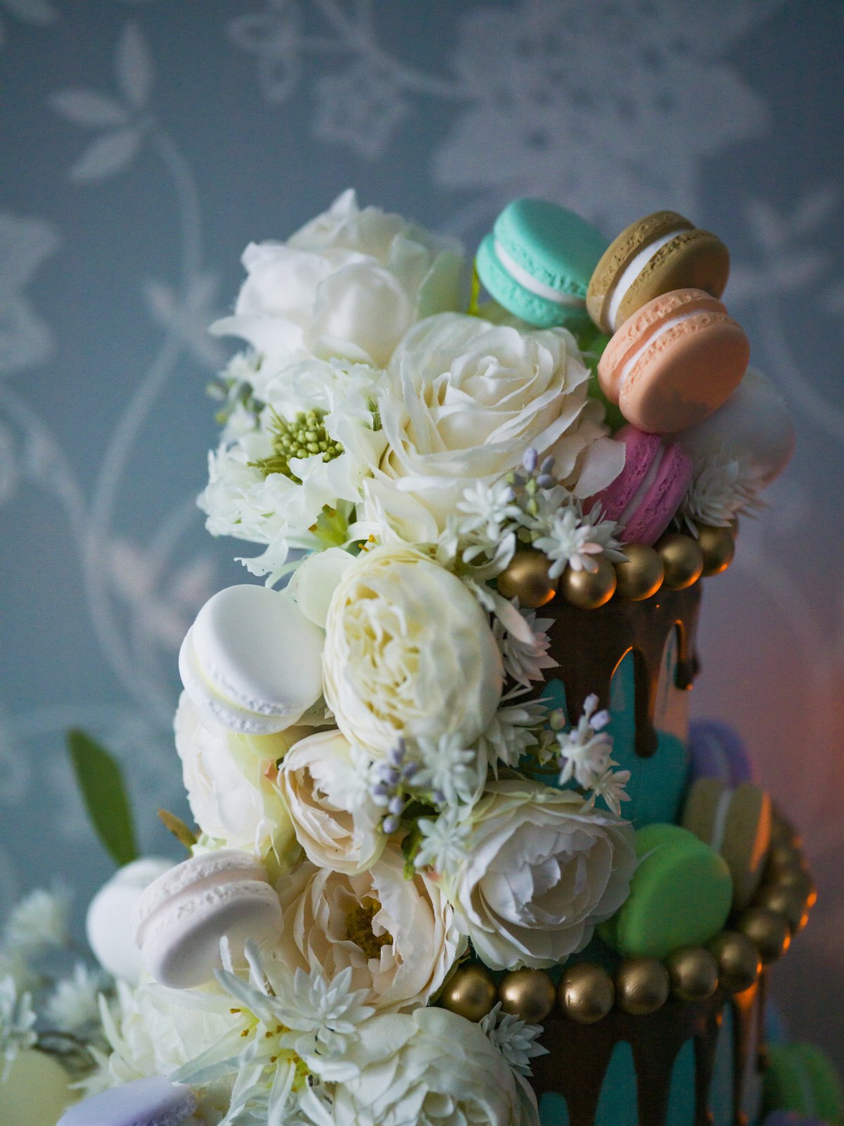 ORDER】THREE TIER MACARON FLOWER FAKE CAKE | 【公