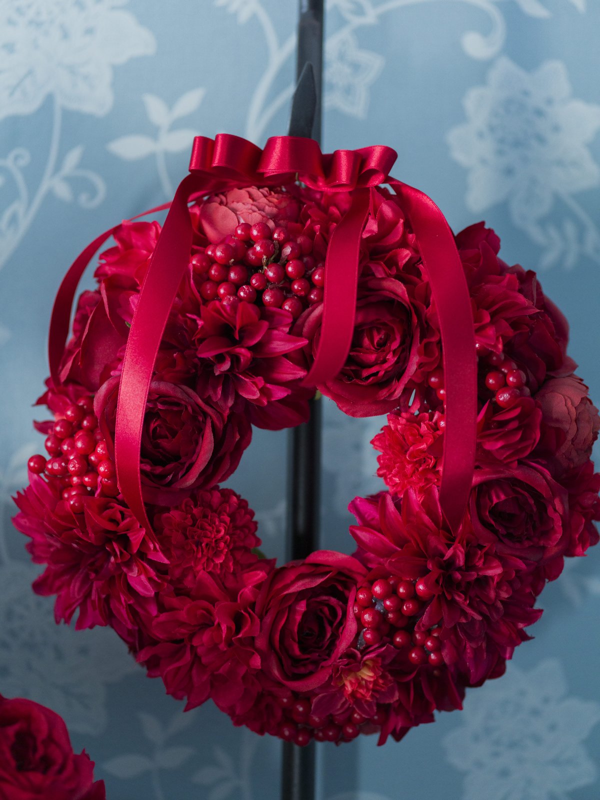 ご確認用　ローズレース　クリスマス向け真っ赤　黒　お洒落な花柄 fit=scale-down,w=1200