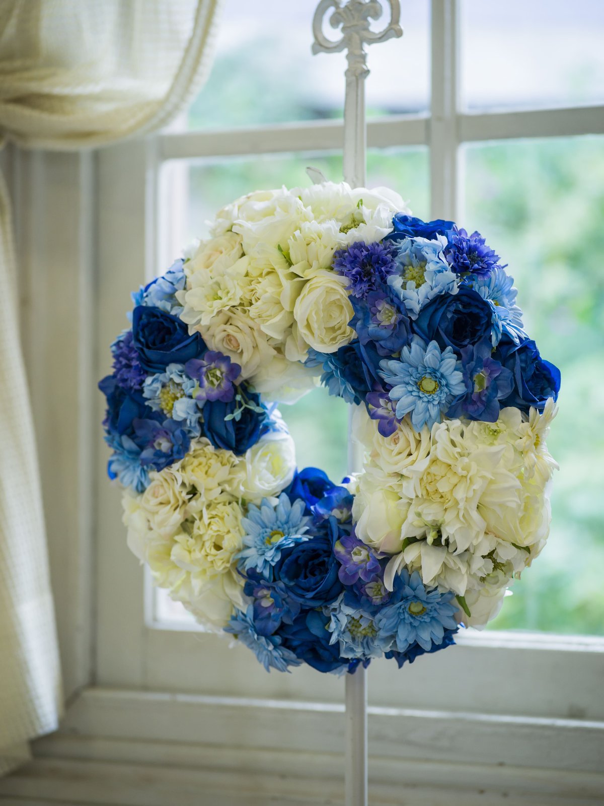 BLUE & WHITE WREATH (35cm) | 【公式】Michika Flower BLUE & WHITE WREATH (35cm) | 【公式】Michika Flower