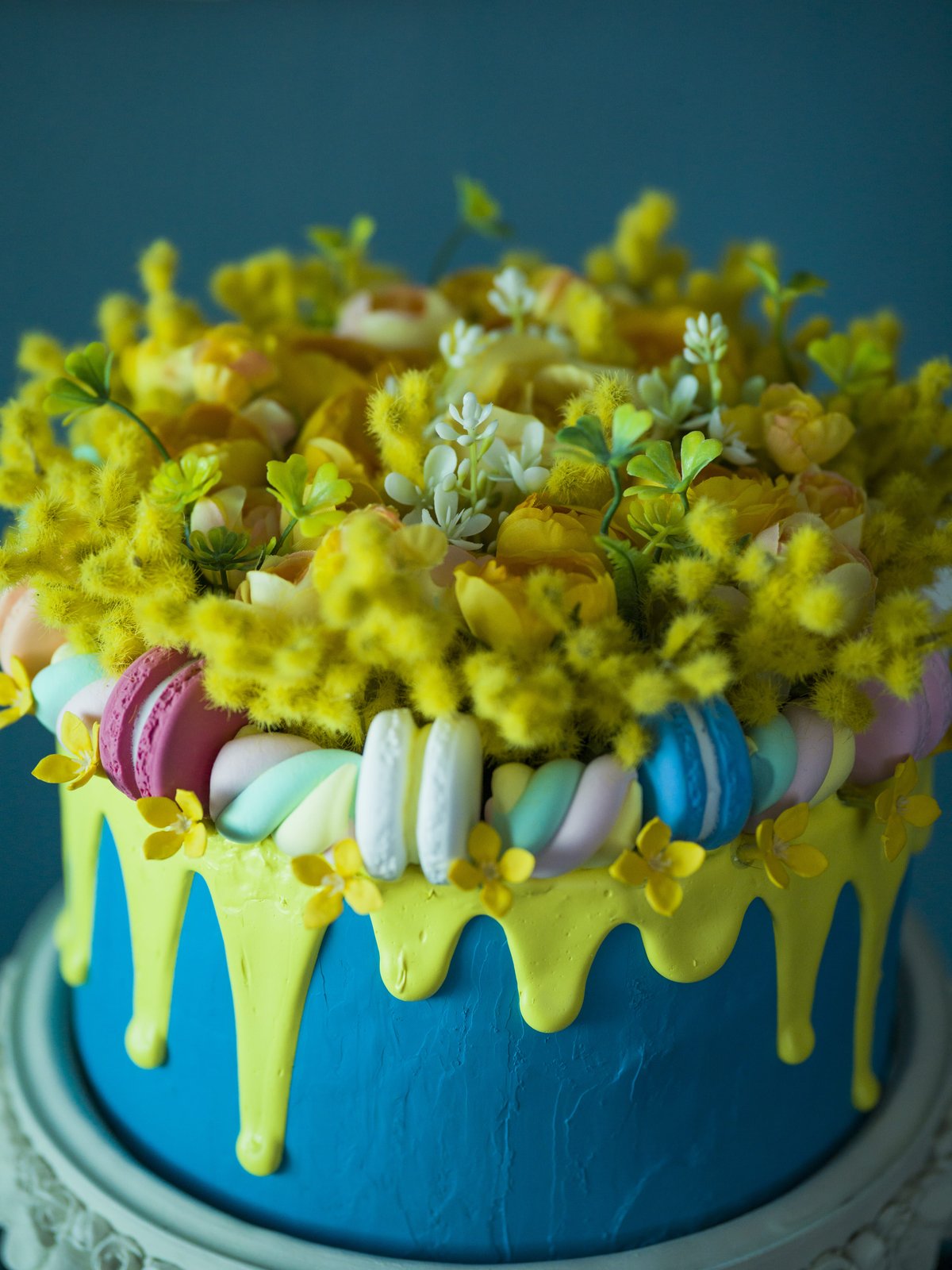 フェイクケーキ　モモコ MIMOSA MACARON FLOWER FAKE CAKE | 【公式】Michika F