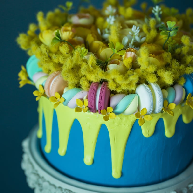 MIMOSA MACARON FLOWER FAKE CAKE | 【公式】Michika F