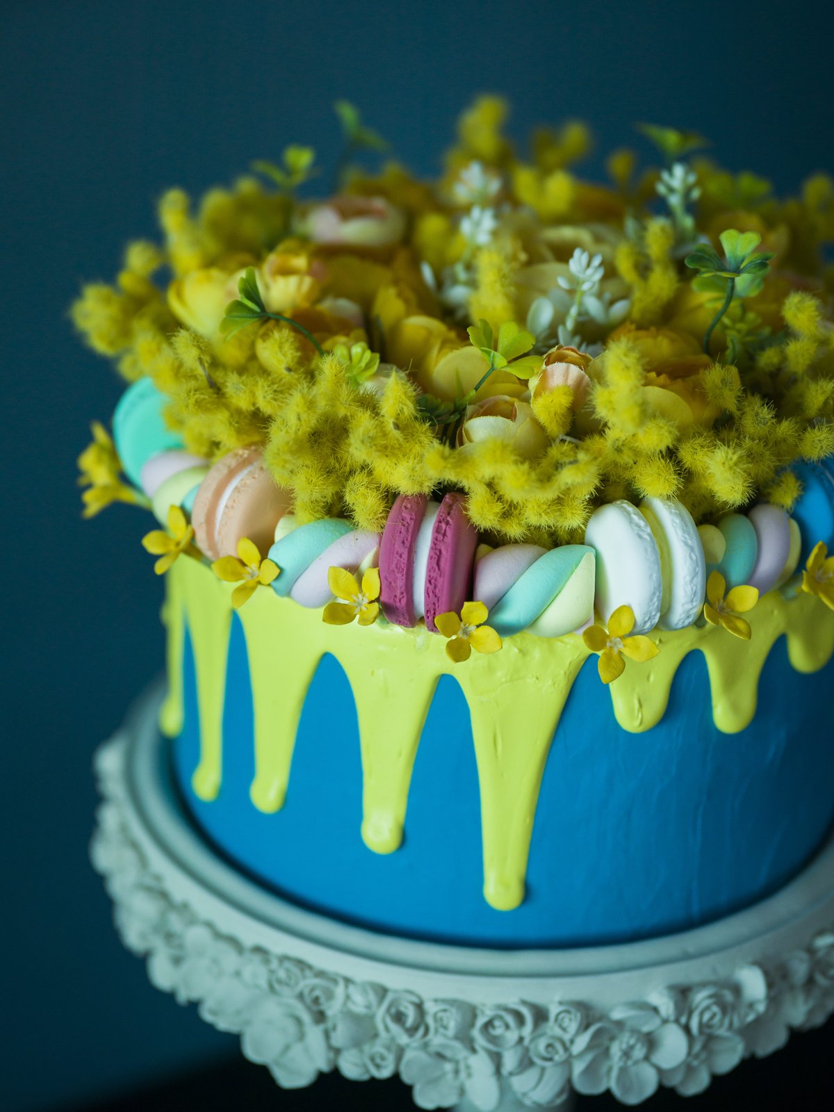 MIMOSA MACARON FLOWER FAKE CAKE | 【公式】Michika F