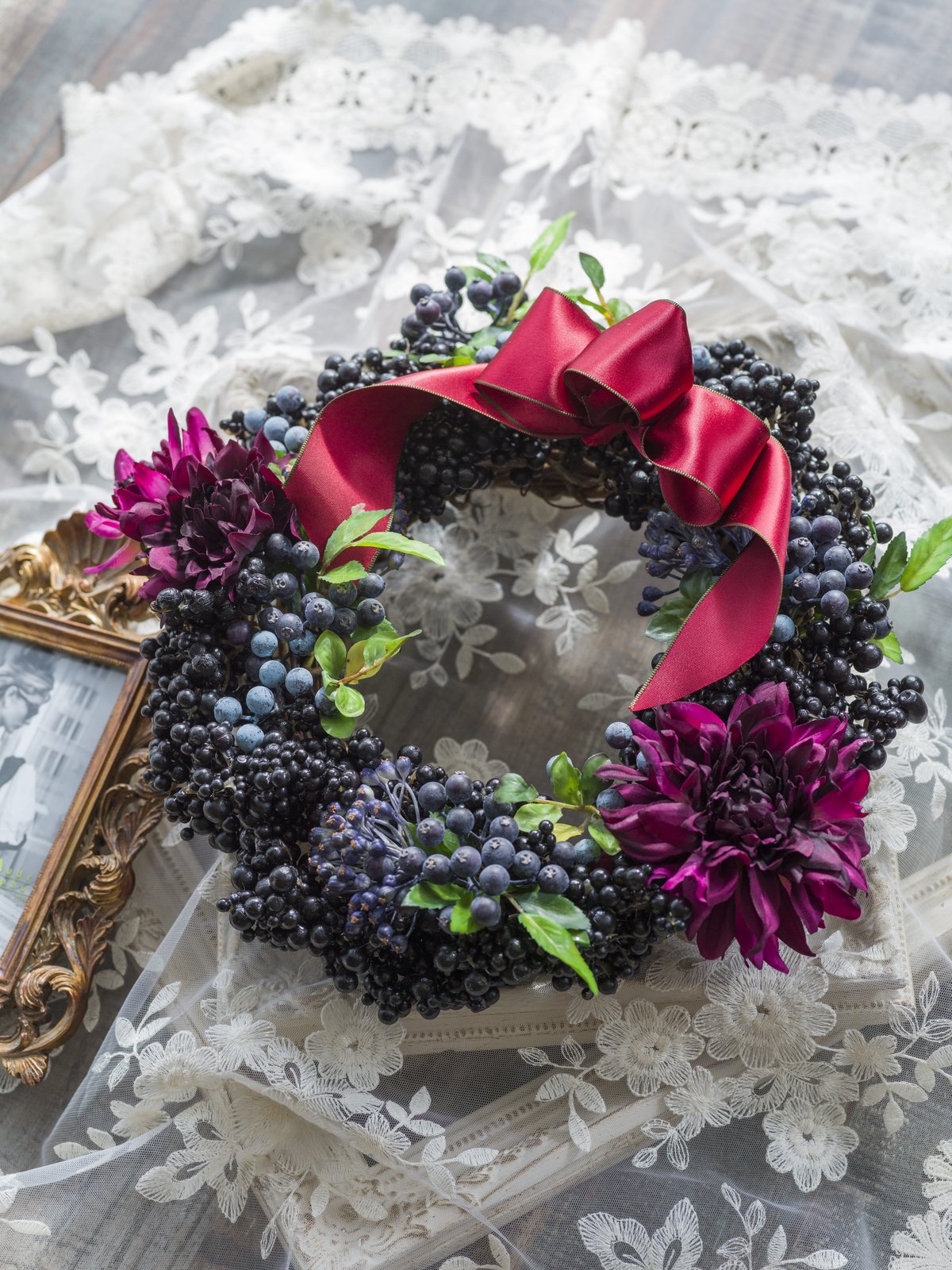 フォルモーサとスターチスのクリスマスお正月しめ縄