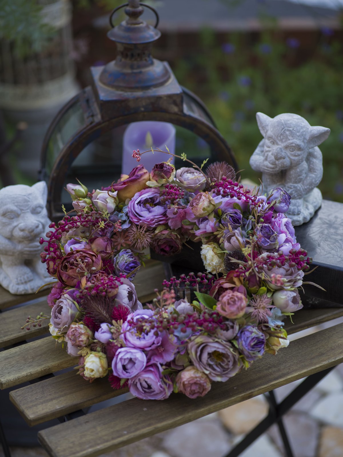 イギリス・コッツウォルズをイメージしたクリスマスリース (30cm