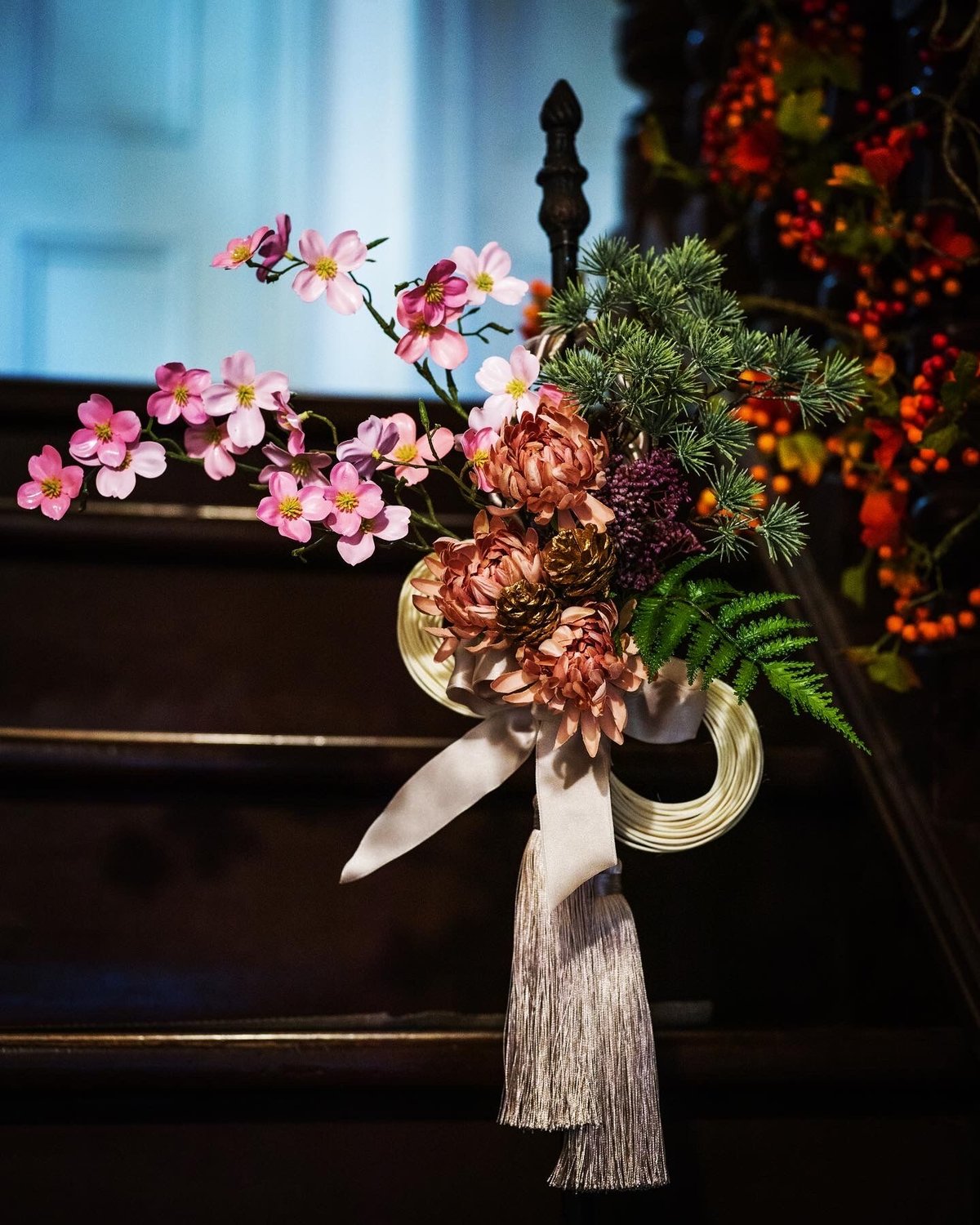 お正月飾り豪華ウォールフラワー84(正絹帯使用) JAPANESE NEW YEAR DECORATION | 【公式】Michika Flow お正月飾り