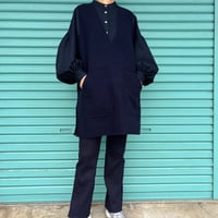 【indigo wool /  Long vest】
