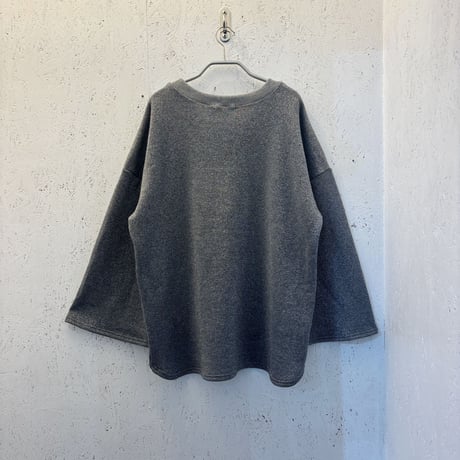 【  Melange Jersey  / Volume Sleeve Top】