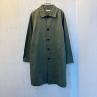 【ハイカウント・チノクロス・Aラインコート】  カーキ