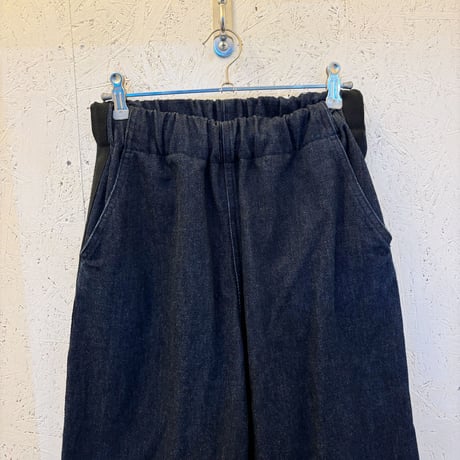 【Denim / Line Semi Wide Pants】 M  バイオ