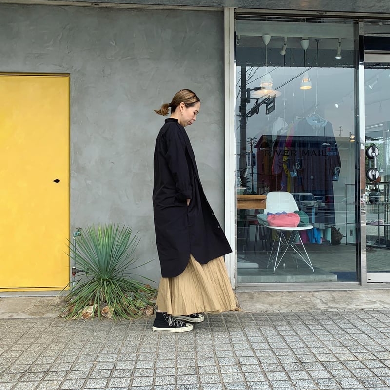 Baked Crinkle Skirt】White,cork,agape,black 80c