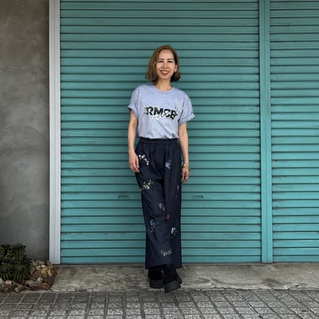 【Botanical Garden Denim / Wide Pants】