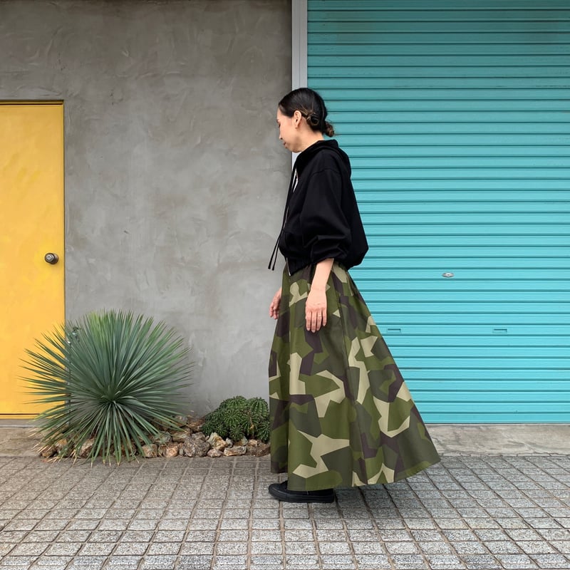 Camouflage flare skirt hotsell