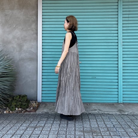 【Baked Crinkle Camisole- One-Piece】c/#Stay Navy,Greige,StayBlack