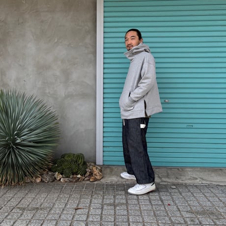 【Back Velour /  Side Slit Hoodie】