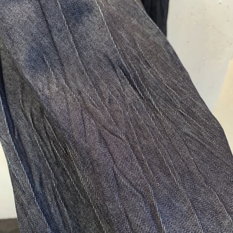 【Baked Crinkle Denim Skirt】 総丈80cm