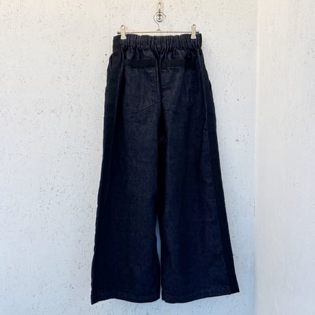 【Denim / Line Wide Pants】