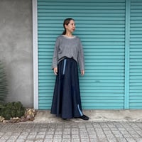 【  Melange Jersey  / Volume Sleeve Top】