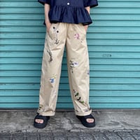 【Curved Chino Pants / Botanical Garden】