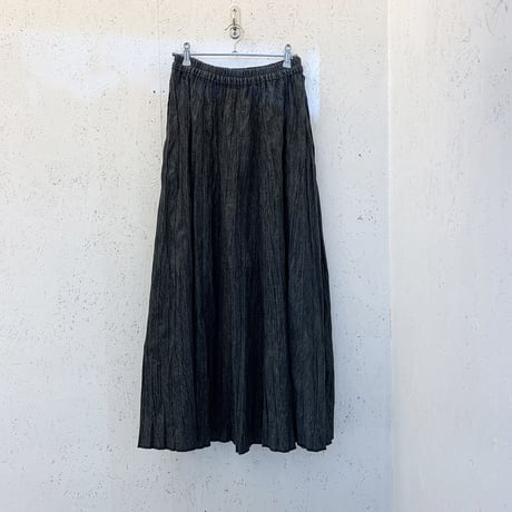【Baked Crinkle Skirt】White,cork,agape,black 80cm〜90cm