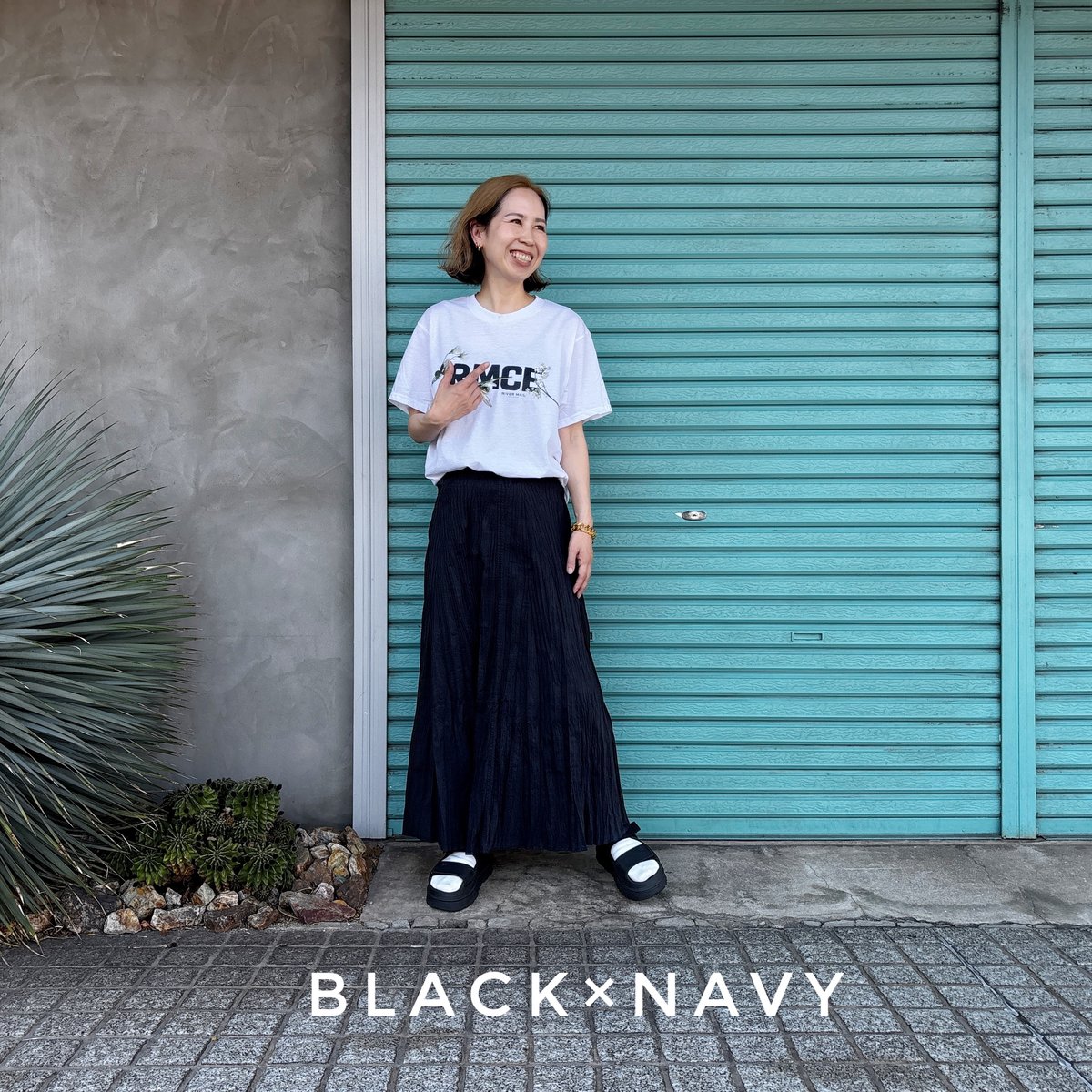 Baked Crinkle Reversible Skirt】 総丈80cm〜90cm |