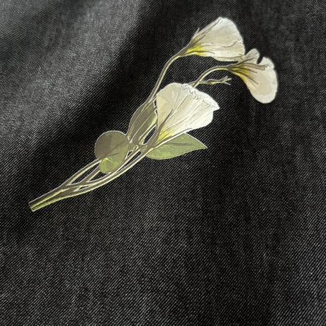 【White Flower Denim/ Skirt】