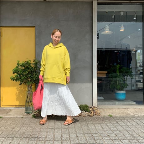 【Baked Crinkle Skirt】White,cork,agape,black 80cm〜90cm