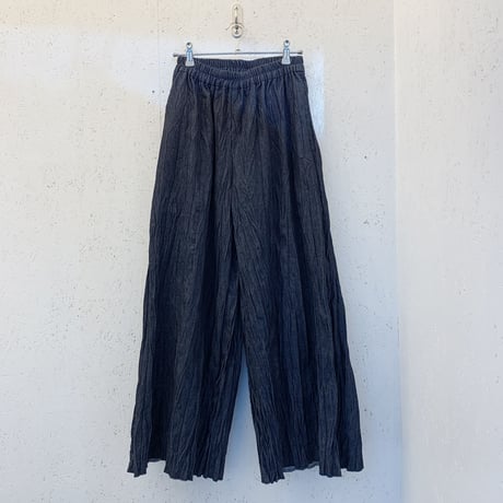 【Baked Crinkle Denim Pants】