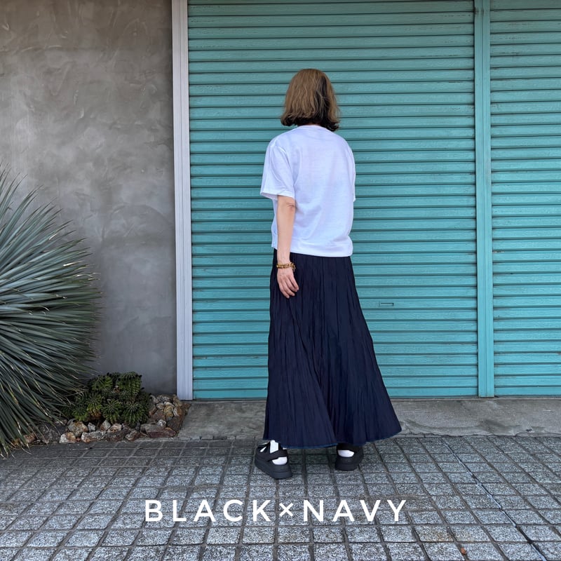 Baked Crinkle Reversible Skirt】 総丈80cm〜90cm |