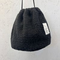 【Poodle Fleece Drawstring Bag】