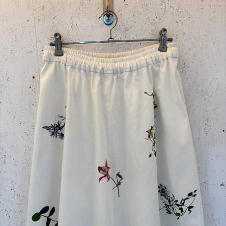【Botanical Garden White Denim / Skirt】