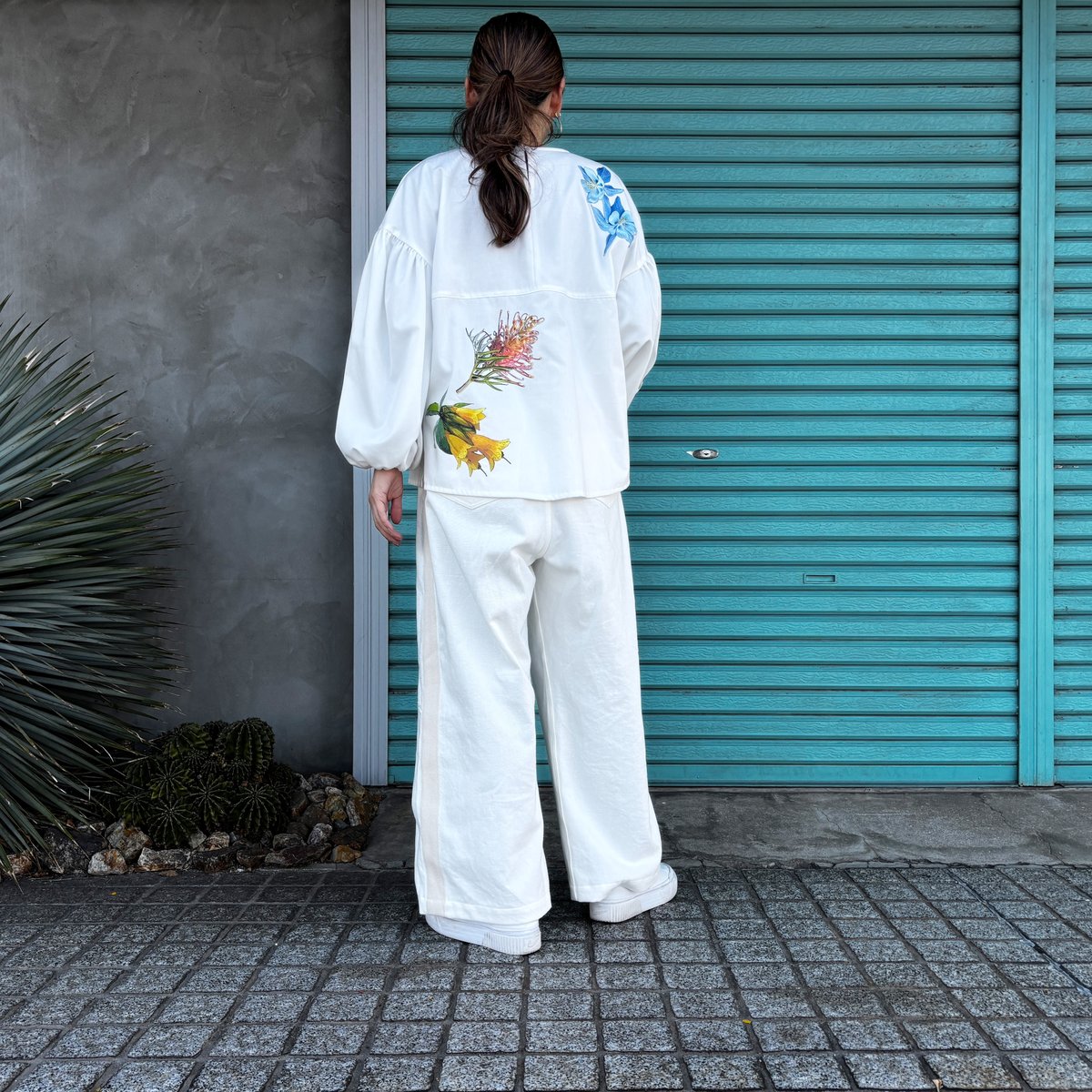 White Denim / Line Wide Pants】 | RIVER MAIL STORE
