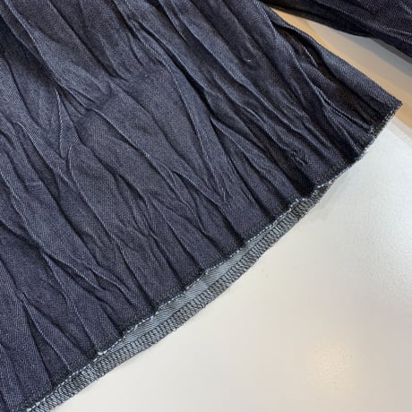 【Baked Crinkle Denim Pants】