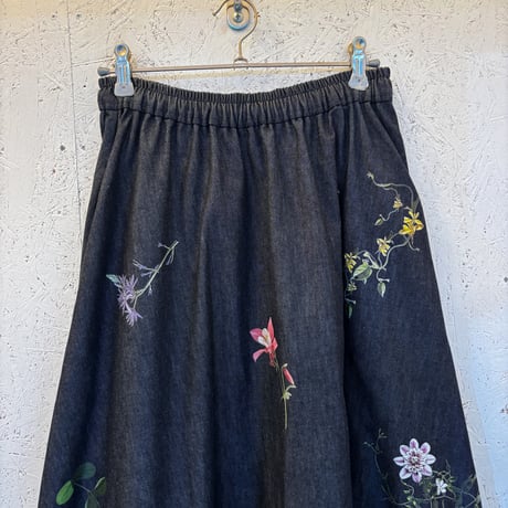 【Botanical Garden Denim / Skirt】