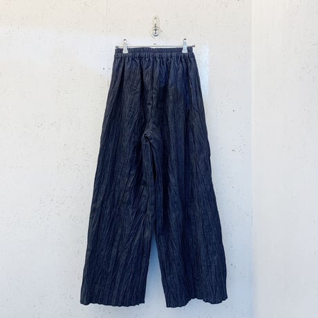【Baked Crinkle Denim Pants】