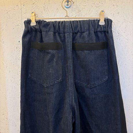 【Denim / Line Semi Wide Pants】 M  バイオ