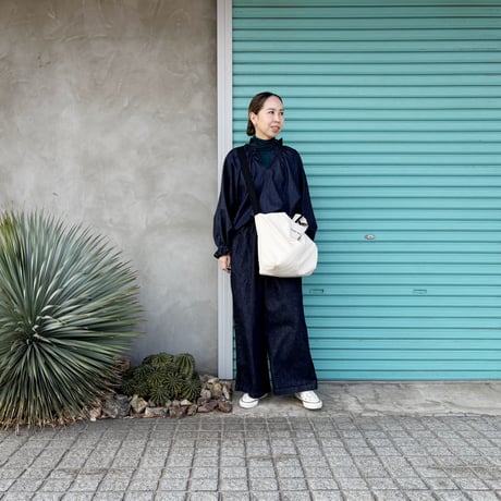 【Denim / Line Wide Pants】