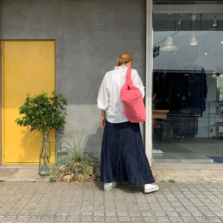 【Baked Crinkle Denim Skirt】オーダー95cm丈