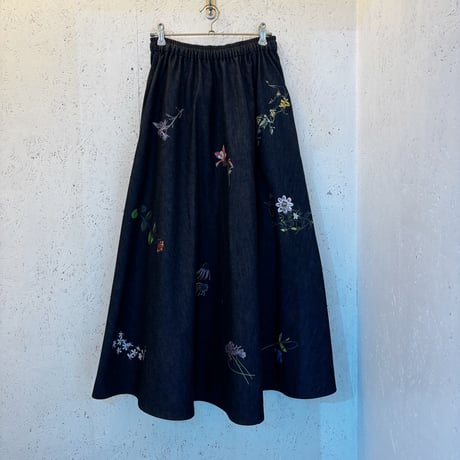 【Botanical Garden Denim / Skirt】