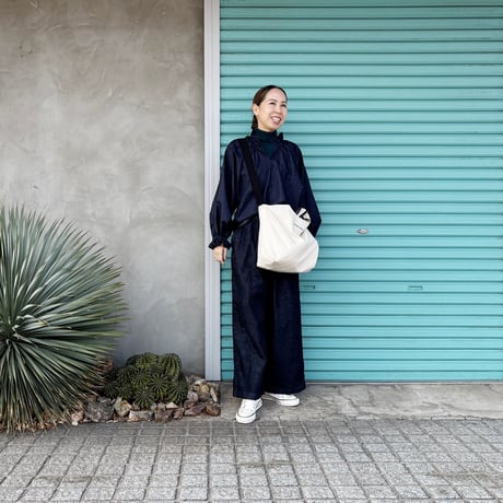 【Denim / Line Wide Pants】
