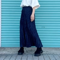 【Baked Crinkle Denim Skirt】総丈90cm