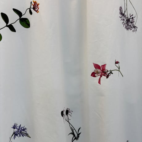 【Botanical Garden Denim / Sleeveless One-Piece】  White / Indigo