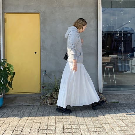 【Baked Crinkle Skirt】White,cork,agape,black 80cm〜90cm