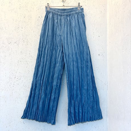 【Baked Crinkle Denim Pants】  Bio&Bleach