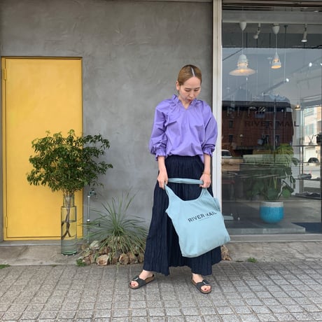 【Baked Crinkle Denim Skirt】 総丈80cm