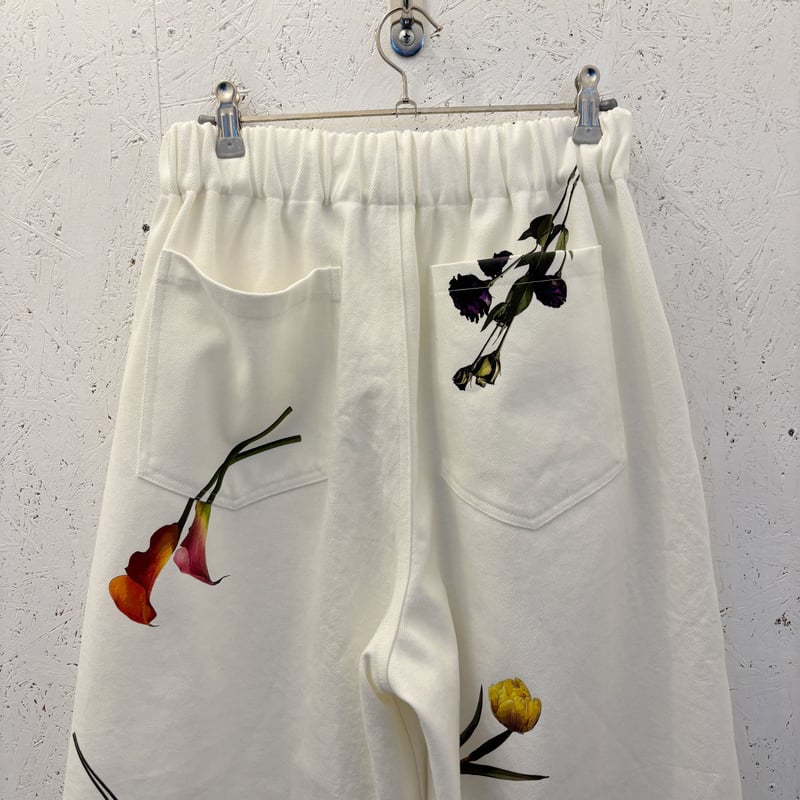 White Denim Flower / Wide Pants】 | RIVER MAIL