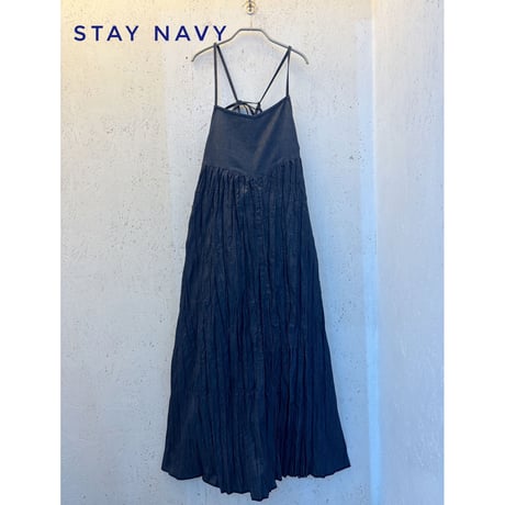 【Baked Crinkle Camisole- One-Piece】c/#Stay Navy,Greige,StayBlack