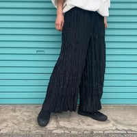 Baked Crinkle Pants  Black