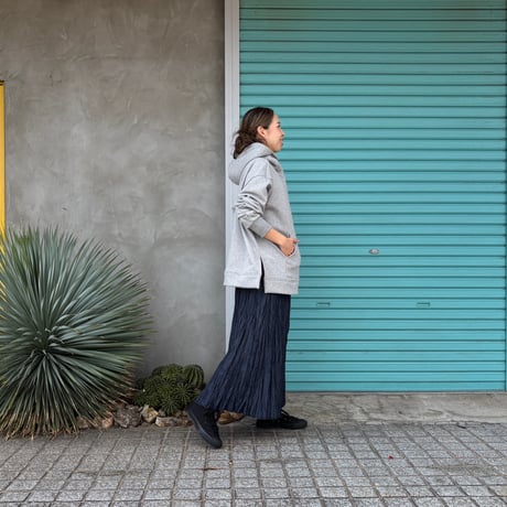 【Back Velour /  Side Slit Hoodie】