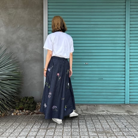 【Botanical Garden Denim / Skirt】